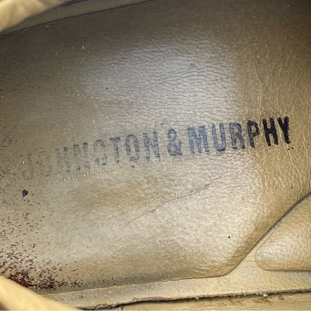 Johnston & Murphy Shoes Mens 10 M Brown Leather Bicycle Toe Oxford Lace Up